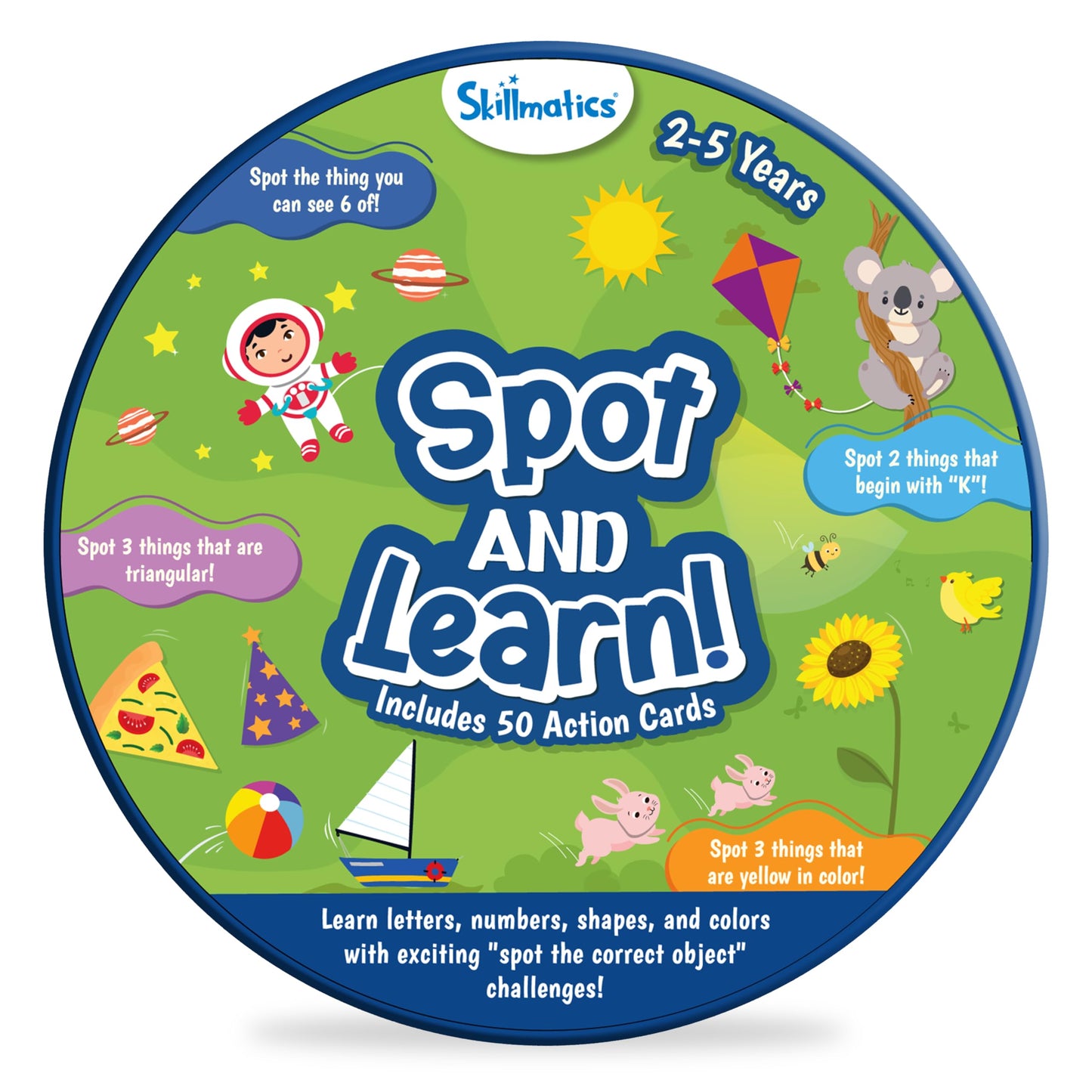 Skillmatics Spot & Learn Cards for Toddlers | Letters, Numbers, Shapes & Colors (Ages 2-5)