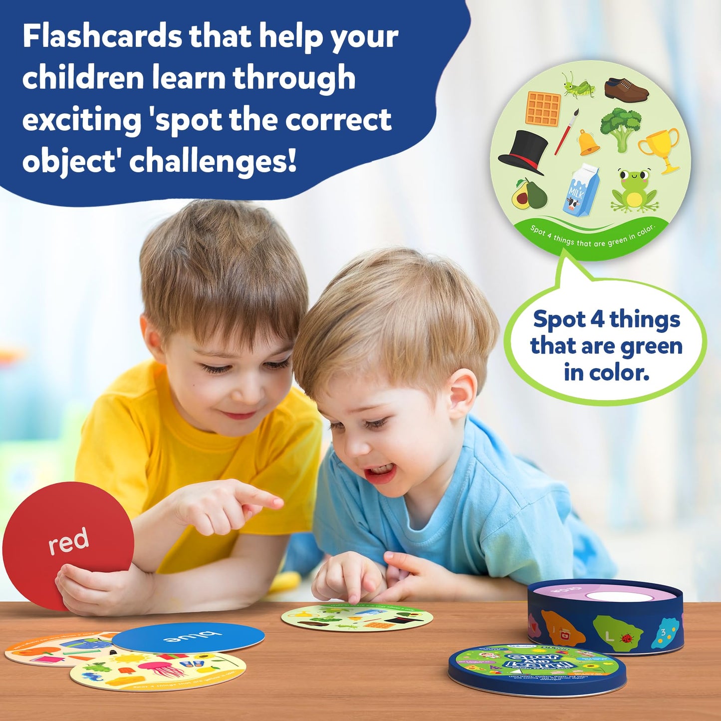 Skillmatics Spot & Learn Cards for Toddlers | Letters, Numbers, Shapes & Colors (Ages 2-5)
