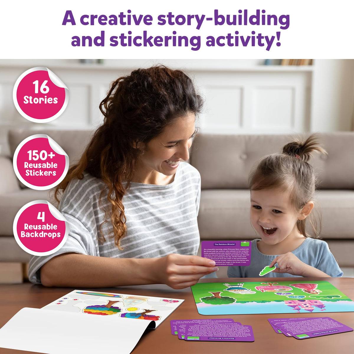 Skillmatics Creative Storytelling Kit – 150+ Reusable Stickers for Imaginative Play (Ages 3–7)
