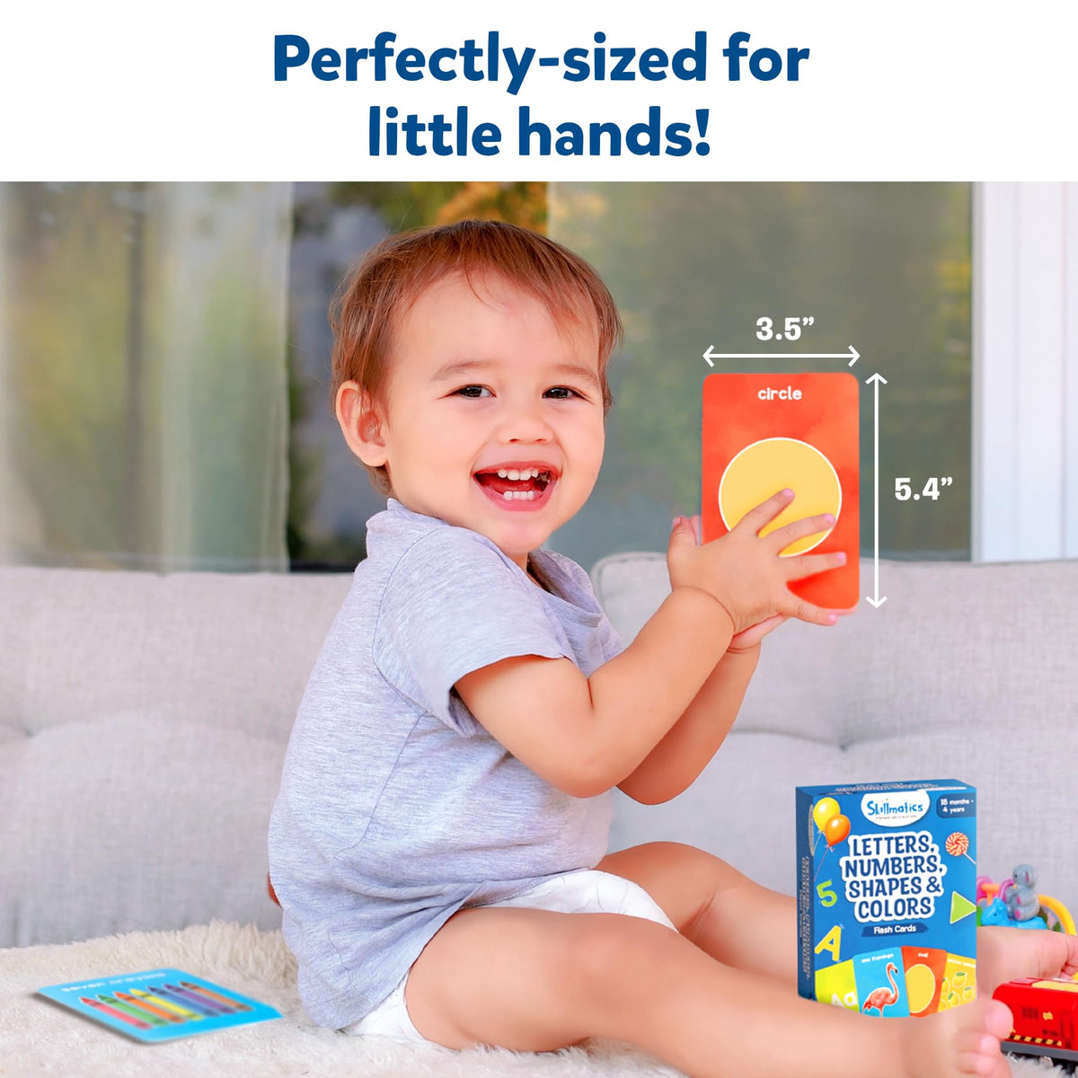 Skillmatics Thick Flash Cards for Toddlers — Letters, Numbers, Shapes & Colors