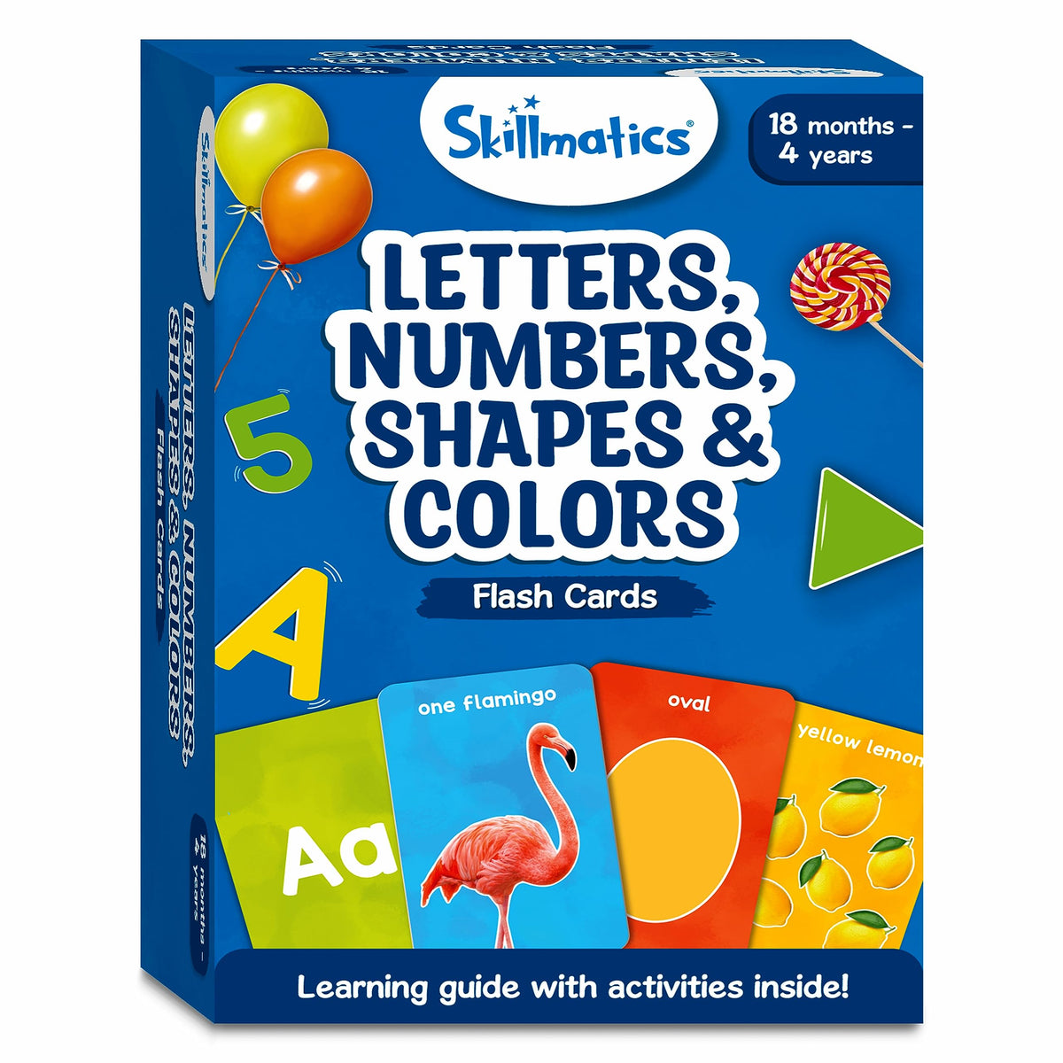 Skillmatics Thick Flash Cards for Toddlers — Letters, Numbers, Shapes & Colors