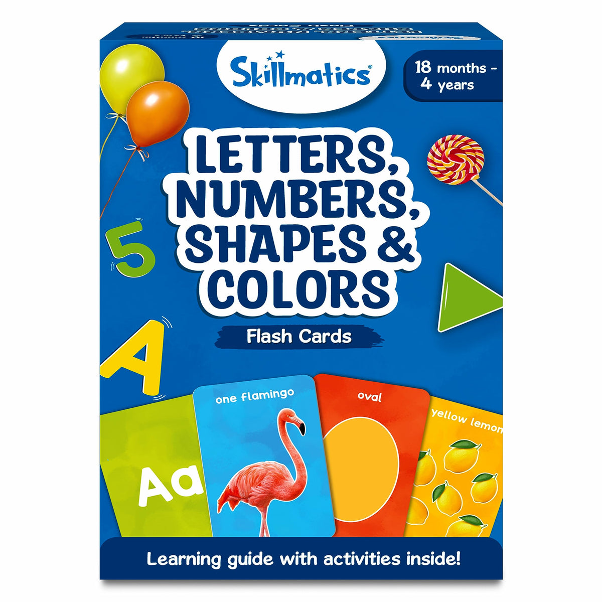 Skillmatics Thick Flash Cards for Toddlers — Letters, Numbers, Shapes & Colors