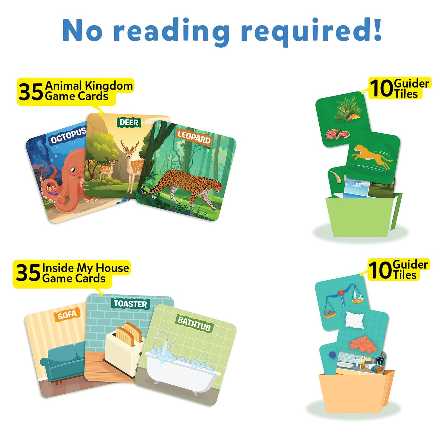 Skillmatics Guess in 10 Junior: Animals & Inside My House Combo – Quick, Educational Card Game for Ages 3-6