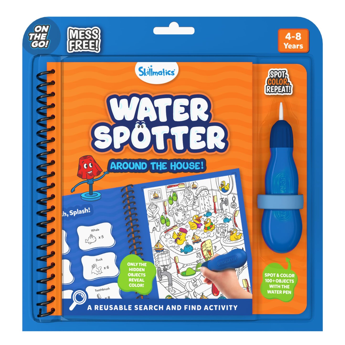 Skillmatics Reusable Search & Find Book - Water Spotter | Mess-Free Learning for Kids 4-8