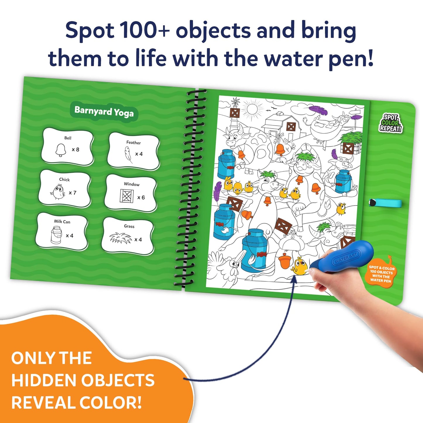 Skillmatics Reusable Water Spotter: Mess-Free Search & Find Book for Kids 4-8
