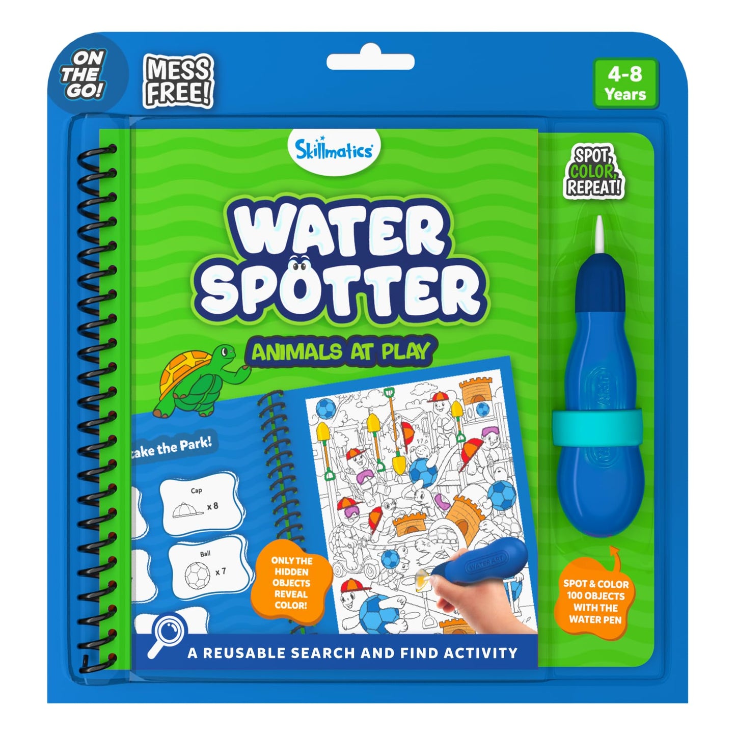 Skillmatics Reusable Water Spotter: Mess-Free Search & Find Book for Kids 4-8