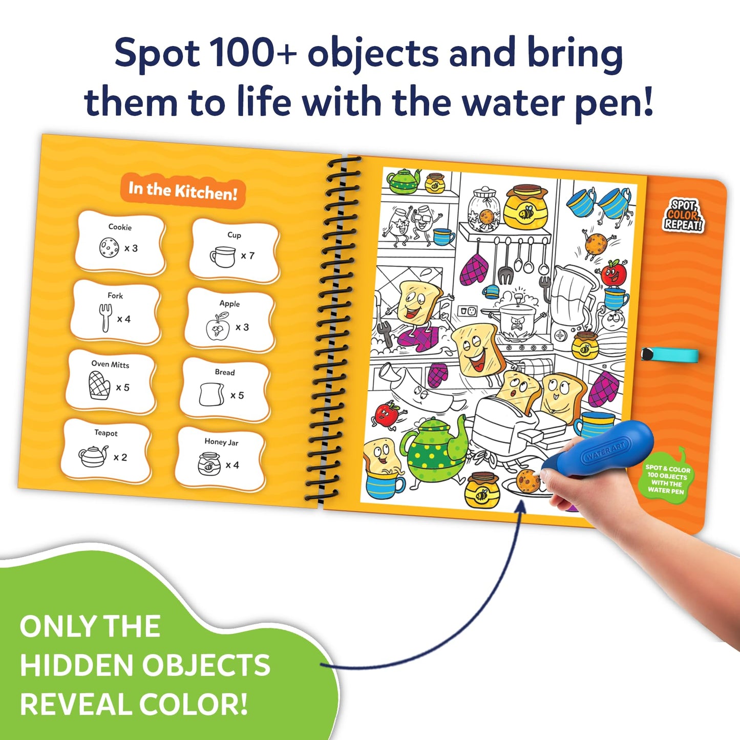 Skillmatics Reusable Search & Find Book - Water Spotter | Mess-Free Learning for Kids 4-8