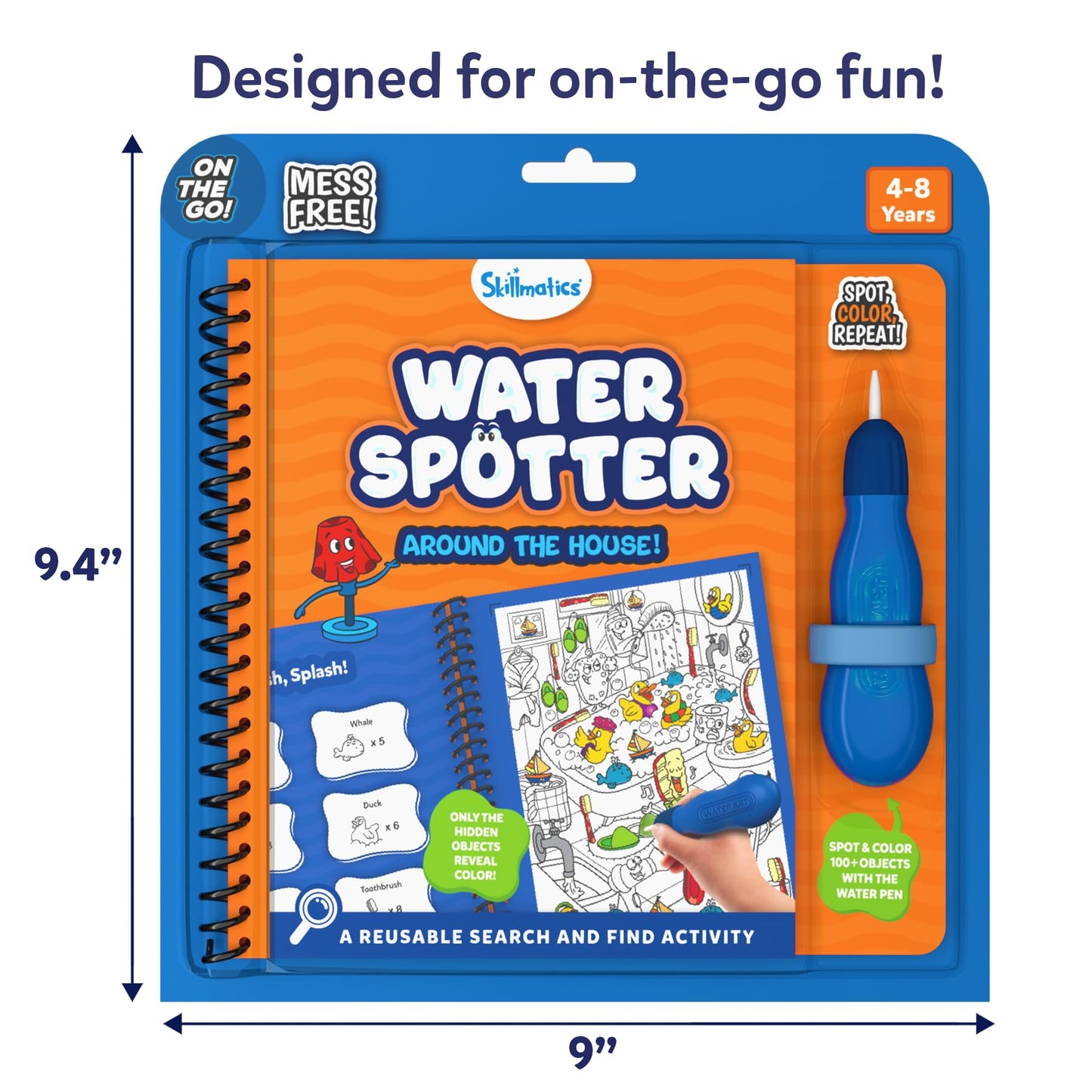 Skillmatics Reusable Search & Find Book - Water Spotter | Mess-Free Learning for Kids 4-8