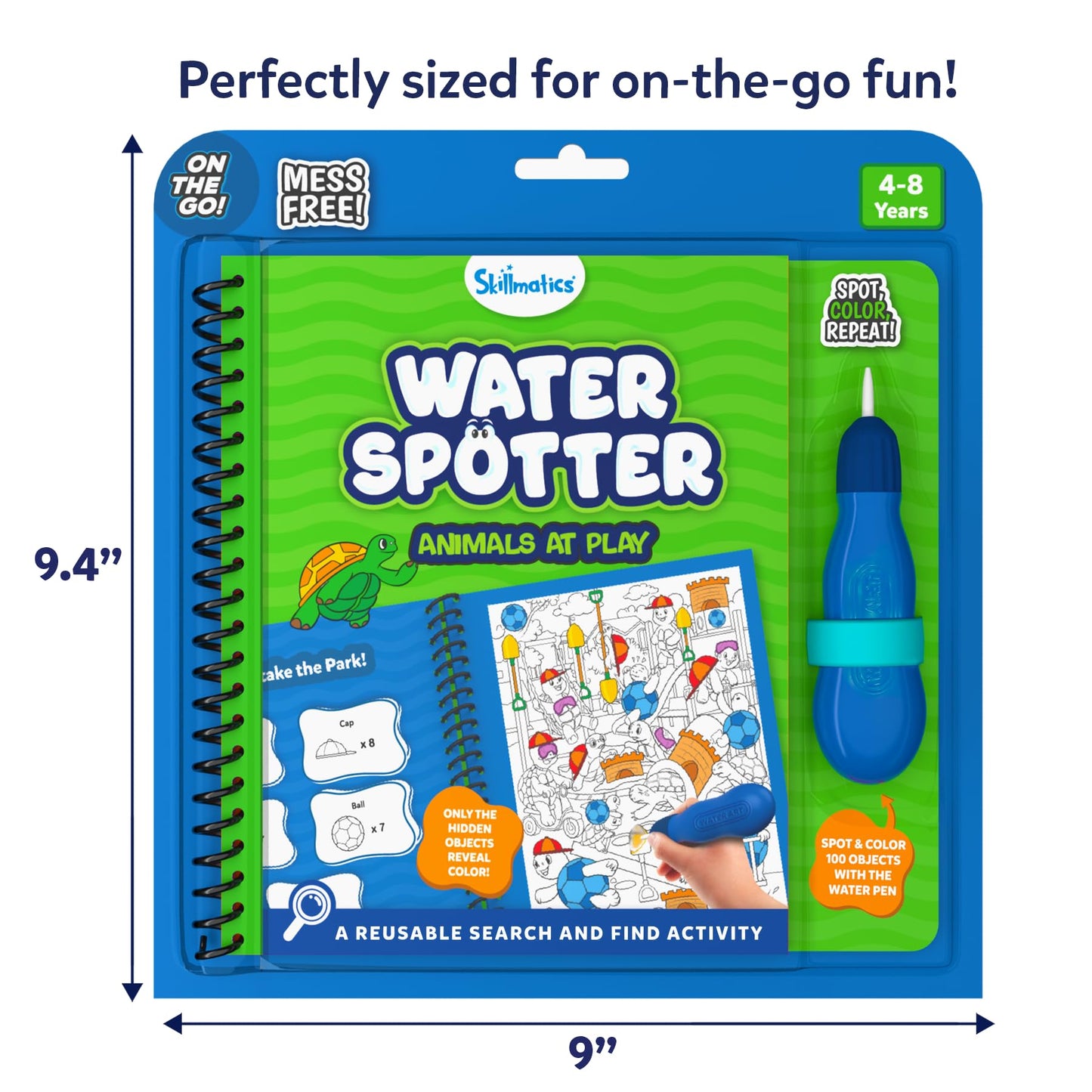 Skillmatics Reusable Water Spotter: Mess-Free Search & Find Book for Kids 4-8