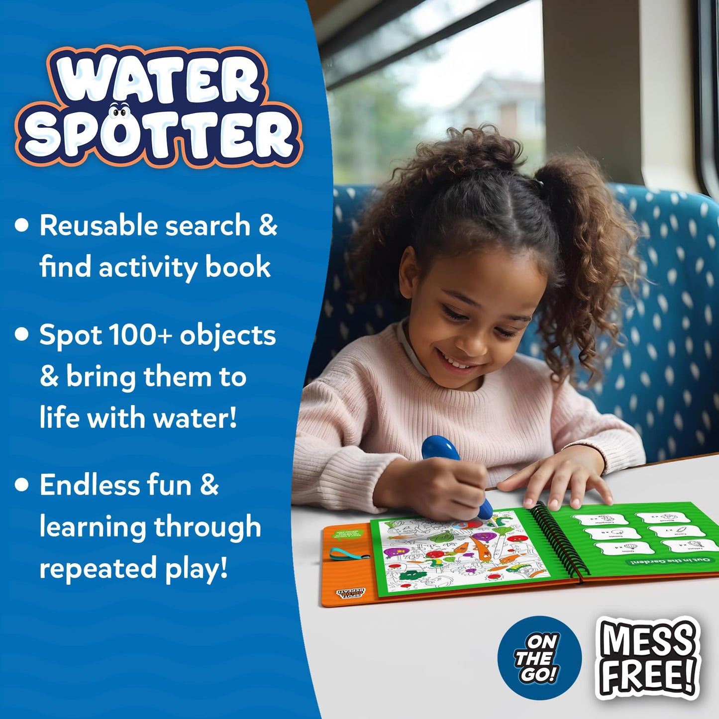 Skillmatics Reusable Search & Find Book - Water Spotter | Mess-Free Learning for Kids 4-8