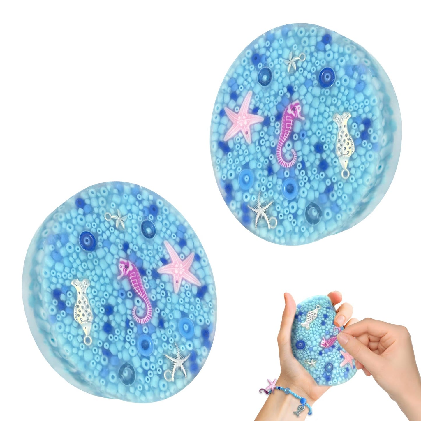 2 Pack Skin Picking Fidget Pads for Dermatillomania & Trichotillomania — Quiet, Non-Toxic Silicone (Blue)