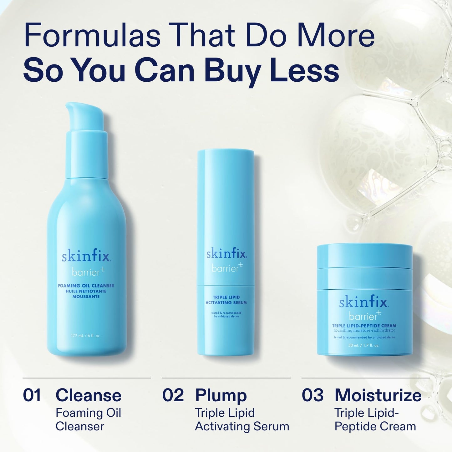 Skinfix Nourishing Cleanse + Moisturize Set with Hyaluronic Acid — Mini Foaming Oil Cleanser + Cream | Vegan & Cruelty-Free