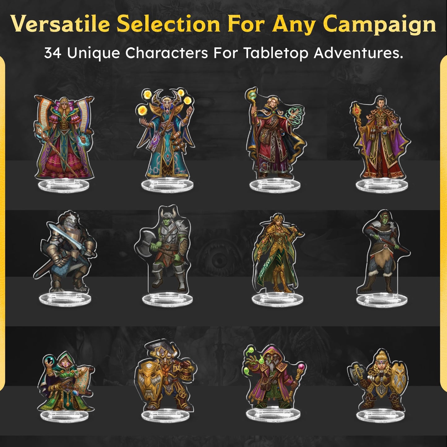 Skinny Minis Heroes Variety Miniatures – Durable Acrylic Figures for RPG Campaigns
