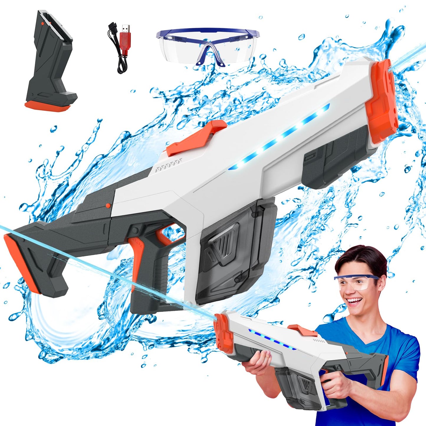 Skirfy Electric Water Gun — Large Battery-Powered Outdoor Water Battle for Adults & Kids