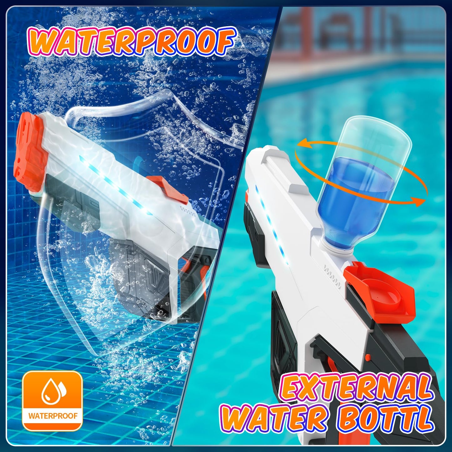 Skirfy Electric Water Gun — Large Battery-Powered Outdoor Water Battle for Adults & Kids