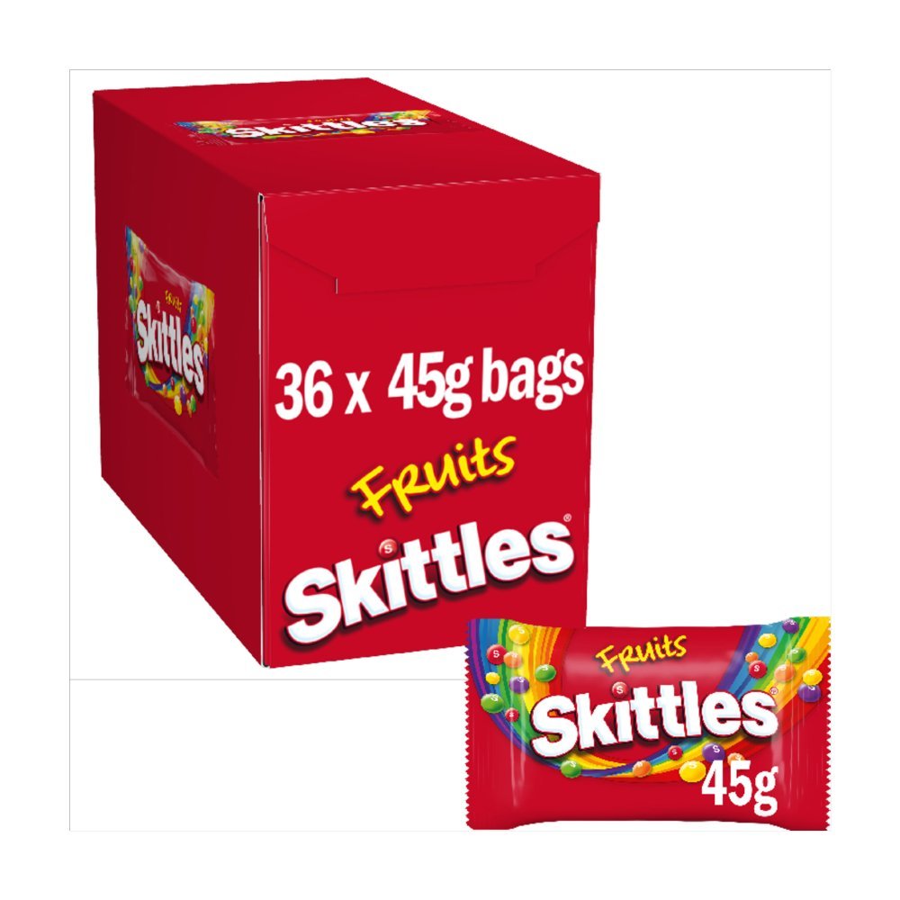 Skittles Sweets Fruit Bag  45g (Box of 36)