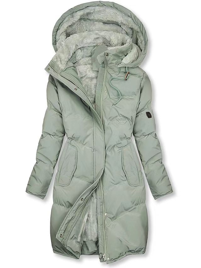 Pocket Coat With Fluffy Collar