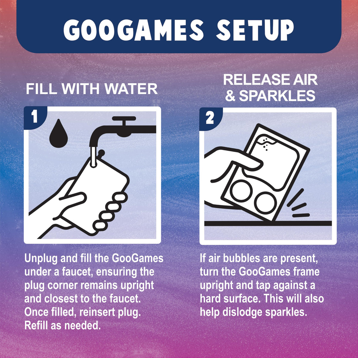 Sky Castle GooGames – Hand-Held Water Games with Floating Treasures | Non-Toxic, No-Mess, 3 Cards Included, Travel Friendly