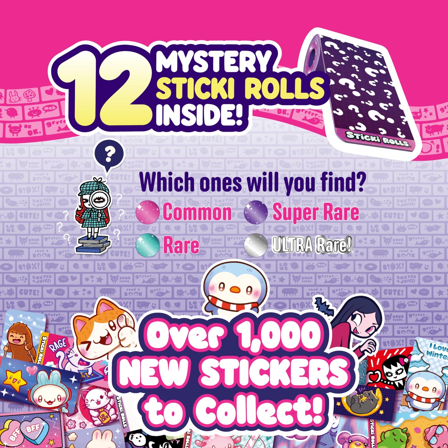 Sky Castle STICKI Rolls Station – Wearable Sticker Jewelry Kit with 320 Mini Stickers (6 Bracelets, 2 Necklaces) – Series 2
