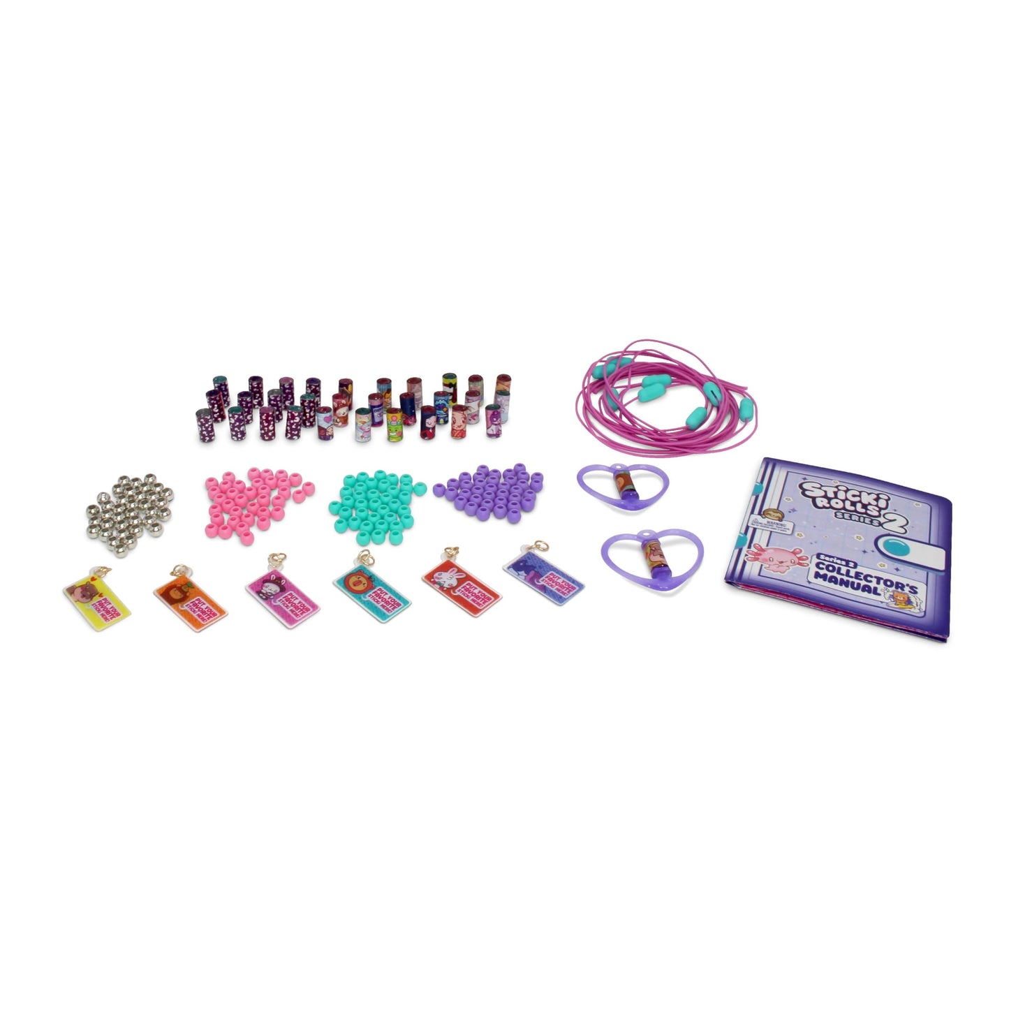 Sky Castle STICKI Rolls Station – Wearable Sticker Jewelry Kit with 320 Mini Stickers (6 Bracelets, 2 Necklaces) – Series 2
