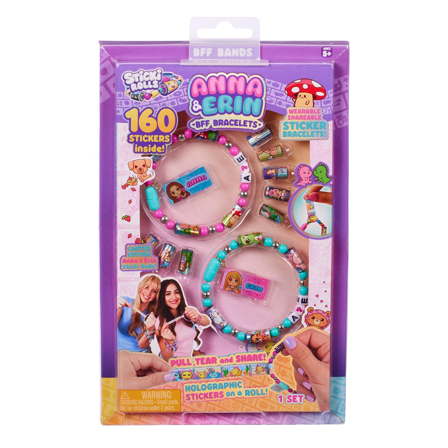 Sticki Rolls Anna & Erin Friendship Bracelet 2-Pack | Sky Castle