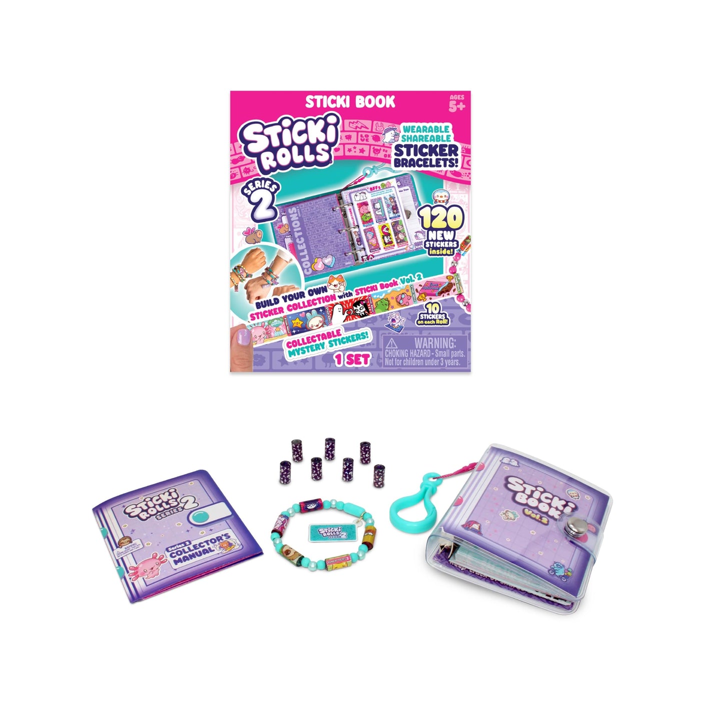 Sky Castle Sticki Rolls Series 2 – Wearable Sticker Bracelet with 120 Mini Stickers