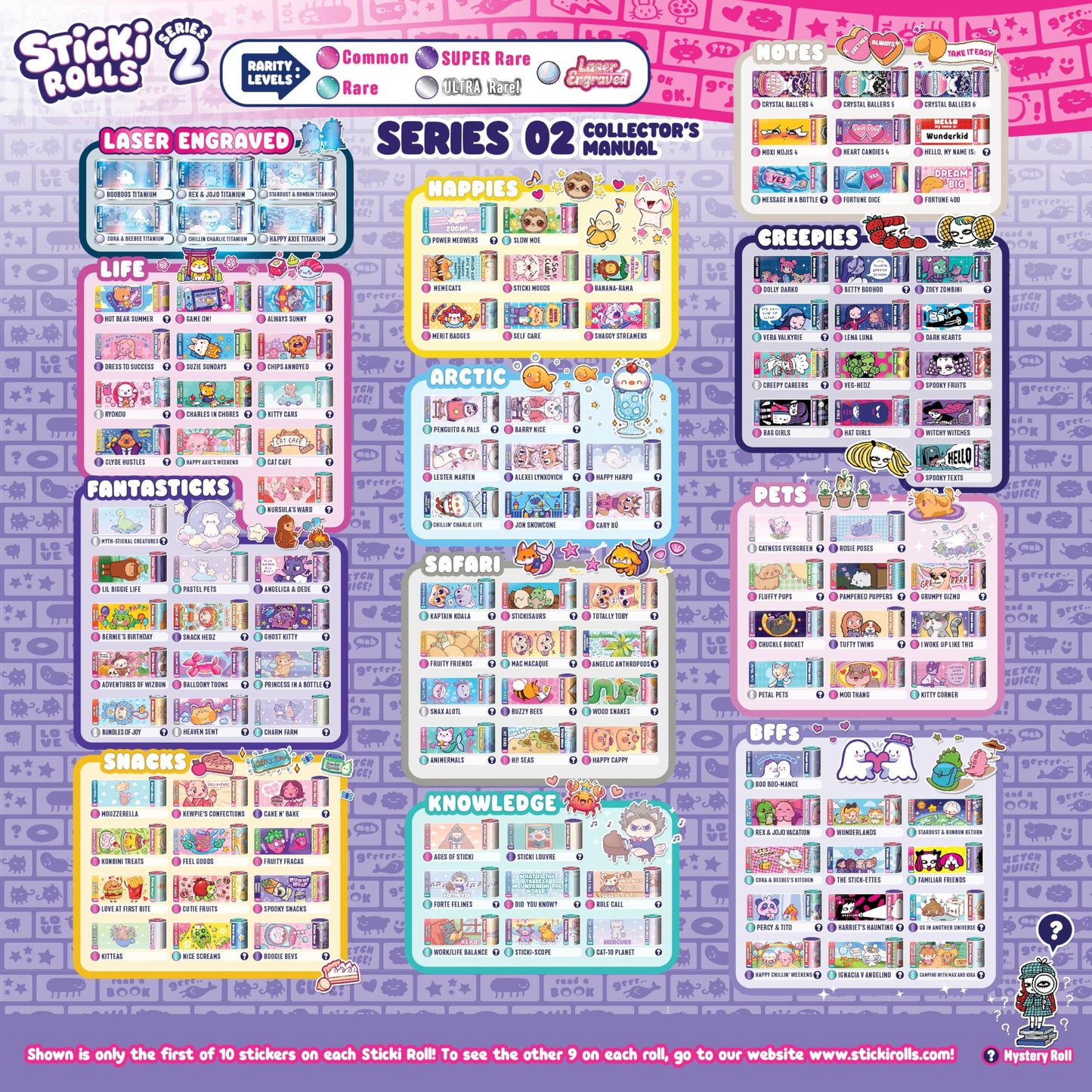 Sky Castle Sticki Rolls Series 2 – Wearable Sticker Bracelet with 120 Mini Stickers