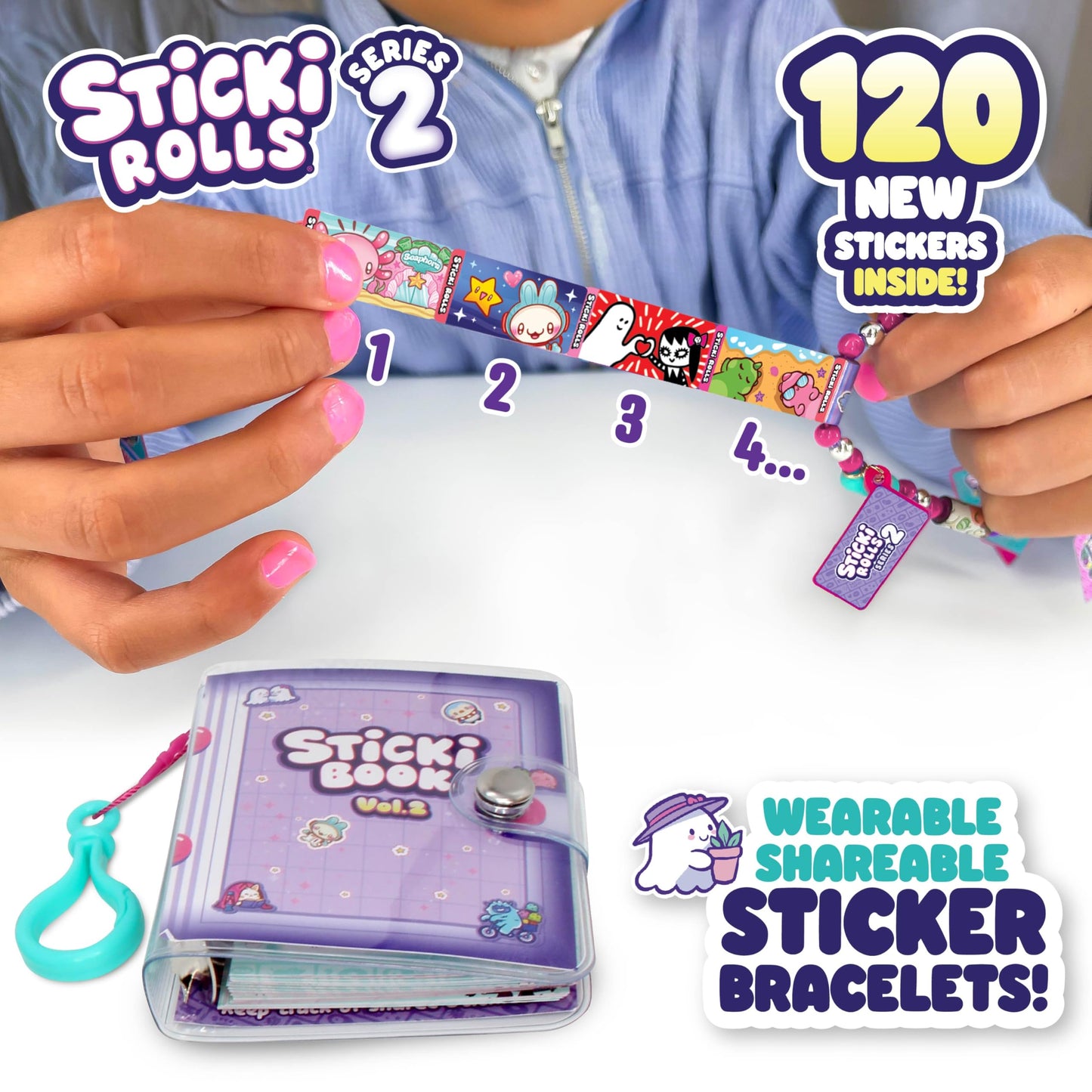 Sky Castle Sticki Rolls Series 2 – Wearable Sticker Bracelet with 120 Mini Stickers