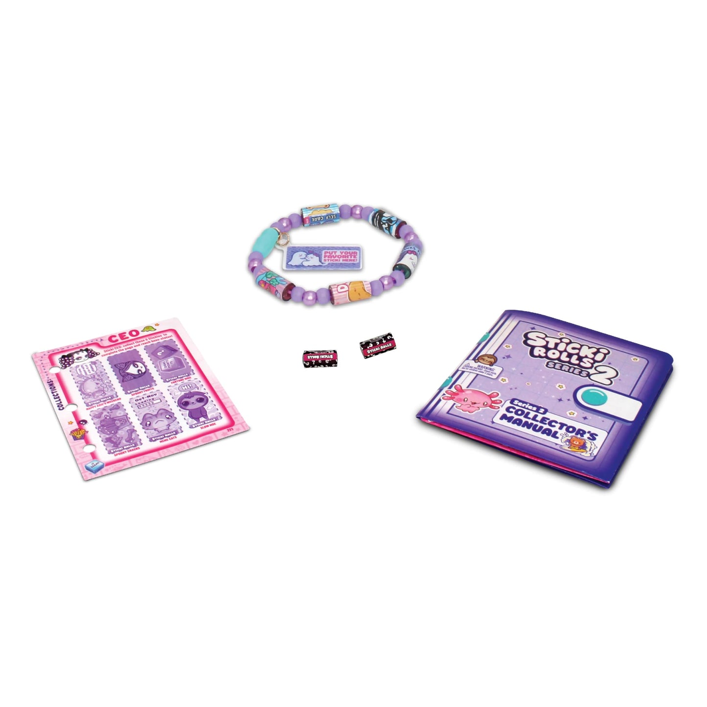 Sky Castle STICKI Rolls – Original Wearable Sticker Bracelet (Series 2, Purple) | 70 Stickers + 2 Mystery Rolls