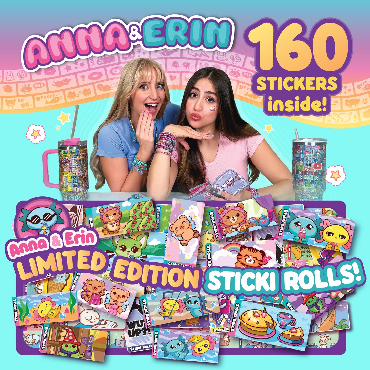 Sticki Rolls Anna & Erin Friendship Bracelet 2-Pack | Sky Castle