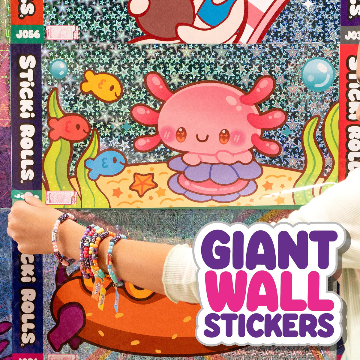 Sticki Rolls Jumbo Stickies – 6-Pack Capsule | Sky Castle Amazon Exclusive Wall Décor