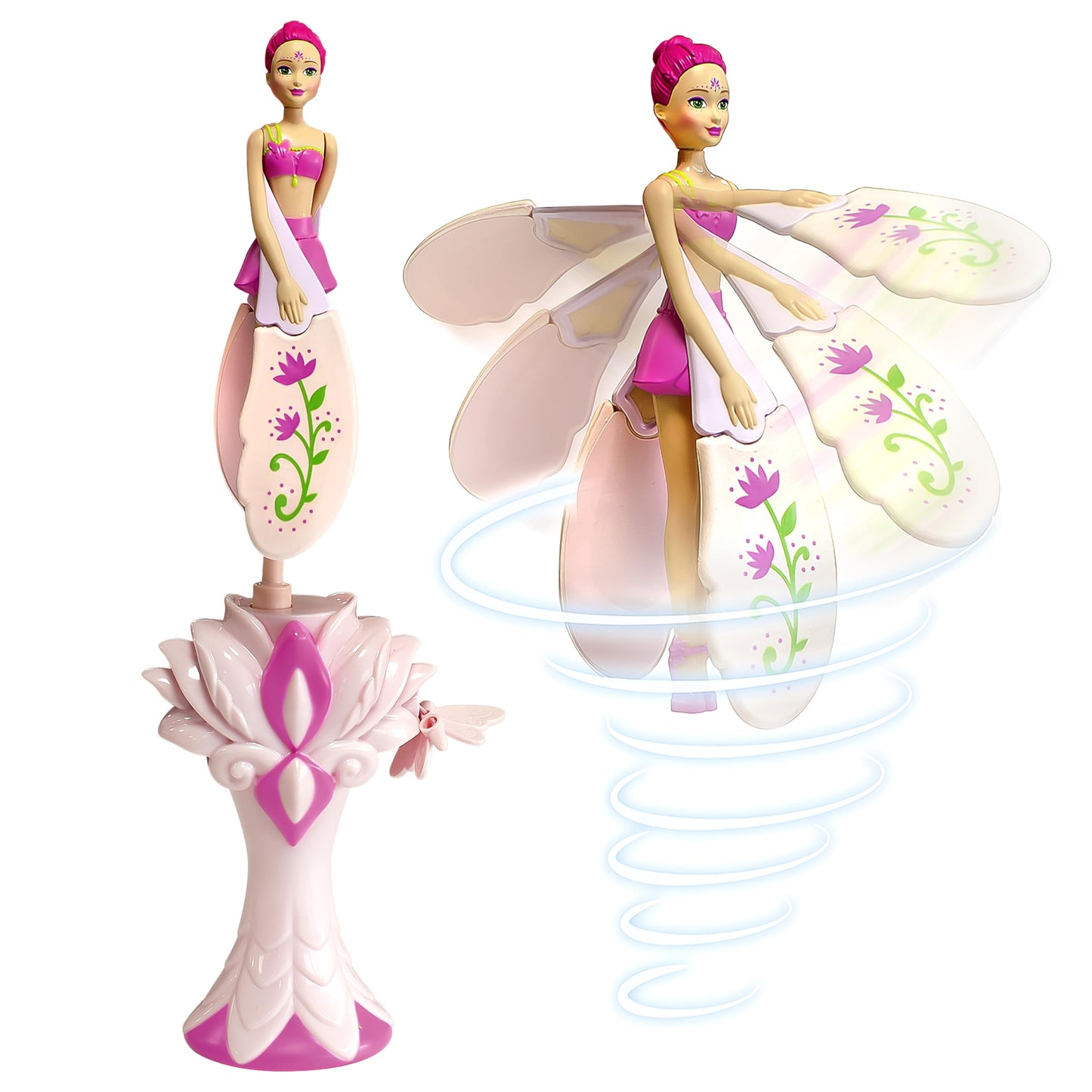 Sky Dancers Flying Doll – Fuchsia Fantasy | Pull-String Flying Toy for Ages 6+