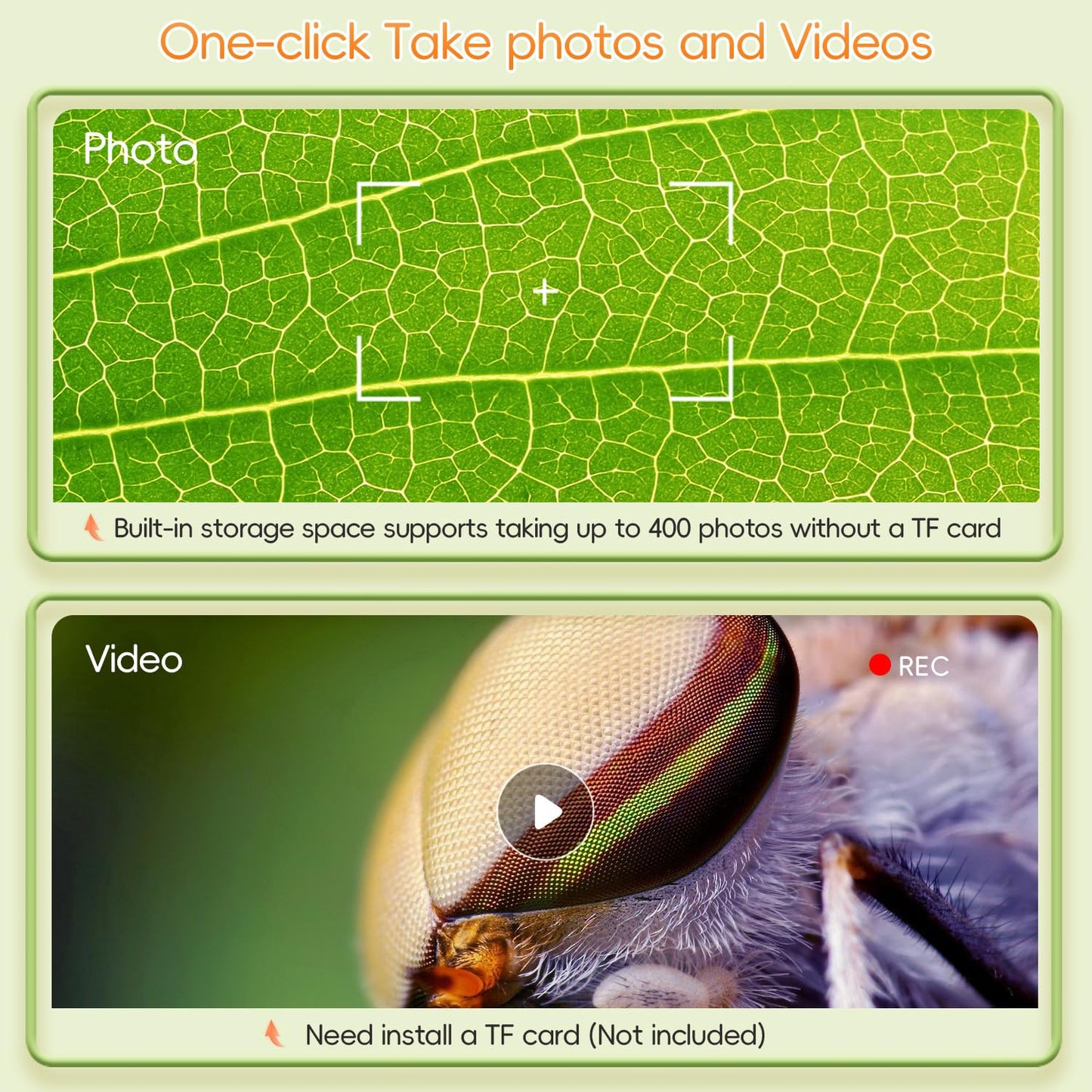 SKYBASIC Kids Microscope – 2-Inch IPS Display, 1000X Handheld USB Digital Microscope