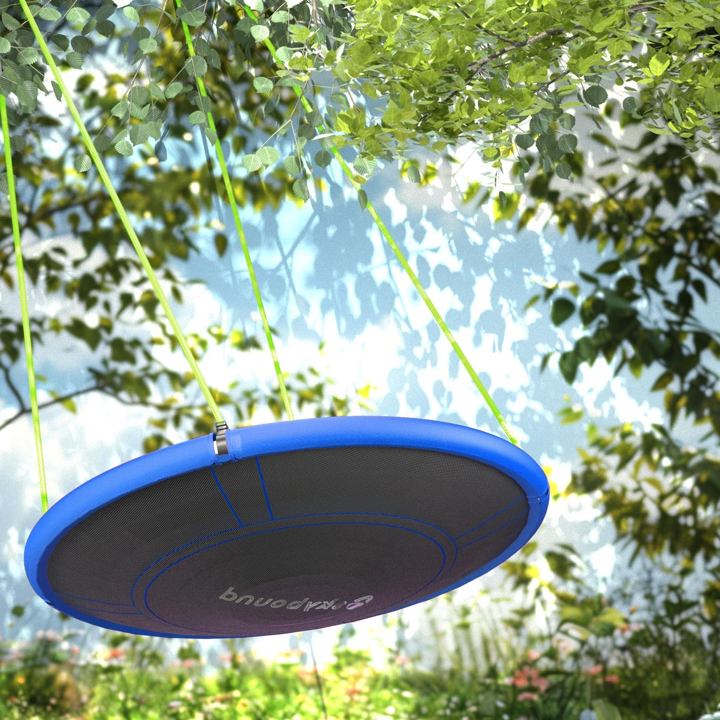 SkyBound 43-Inch Tree Swing – 600 lb Capacity, Waterproof Saucer Swing for Kids & Adults