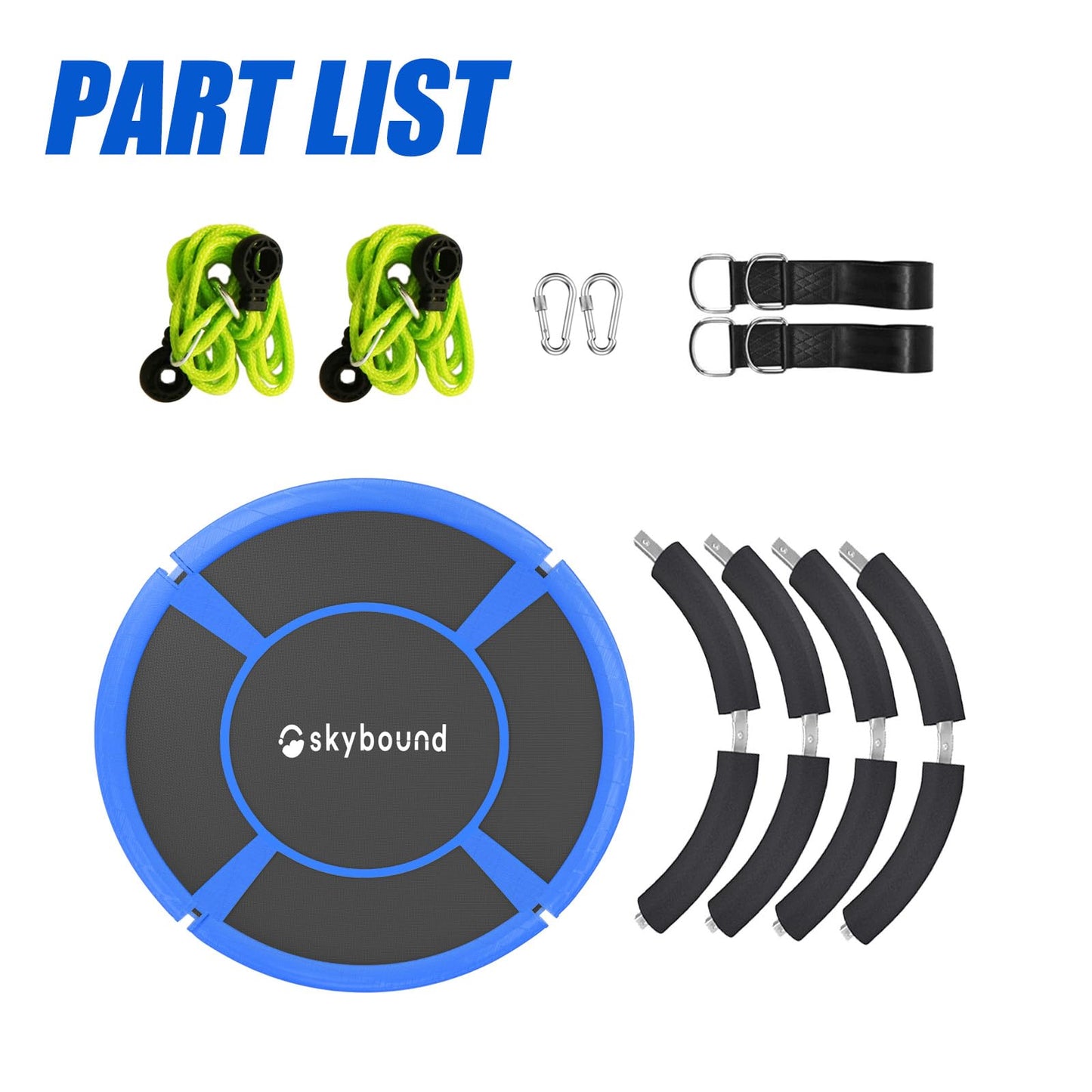 SkyBound 43-Inch Tree Swing – 600 lb Capacity, Waterproof Saucer Swing for Kids & Adults