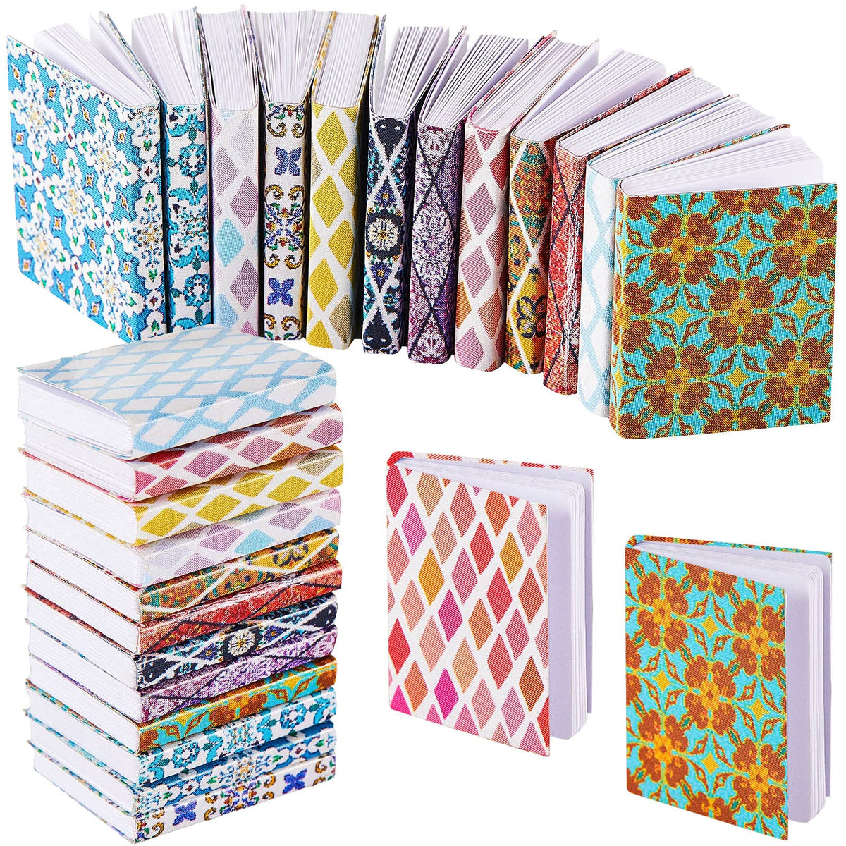 Skylety 24-Piece 1:12 Scale Miniature Books for Dollhouses | Colorful Small Books Accessories