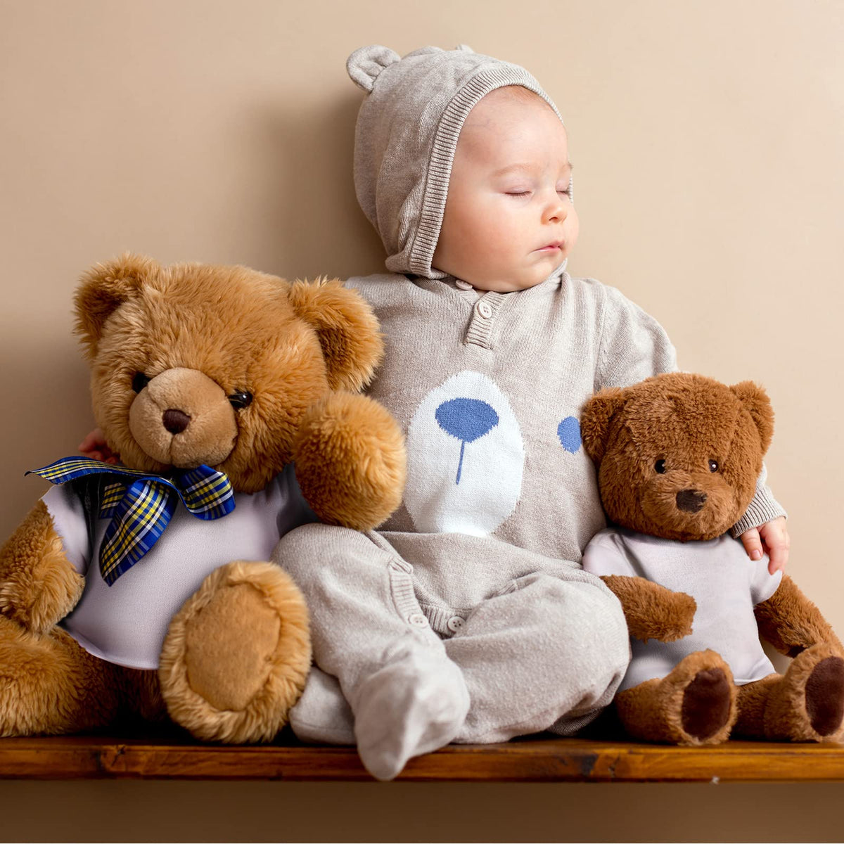 Skylety 6 Pcs Bear Clothes Basic Tee Shirts for 14-18 Inch Plush Bears - White