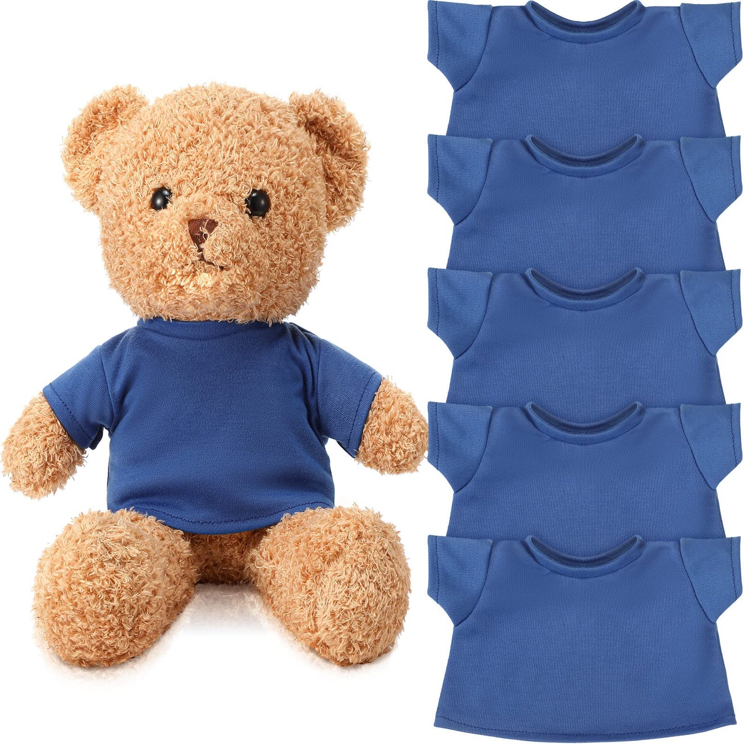 Skylety 6-Pack Blue Bear T-Shirts for 14-18 Inch Plush Toys