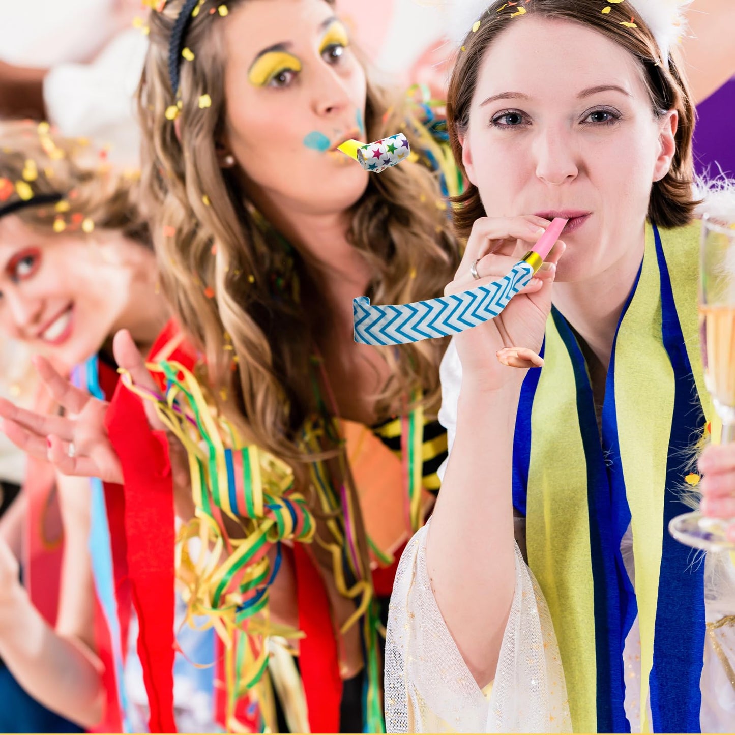 Skylety 20 Pcs New Years Party Blowers – Colorful Noisemakers