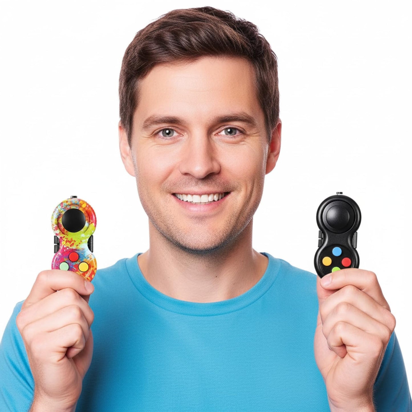 Skylety 2 Pcs Fidget Toys for Adults – Controller Pad for Stress Relief & Focus