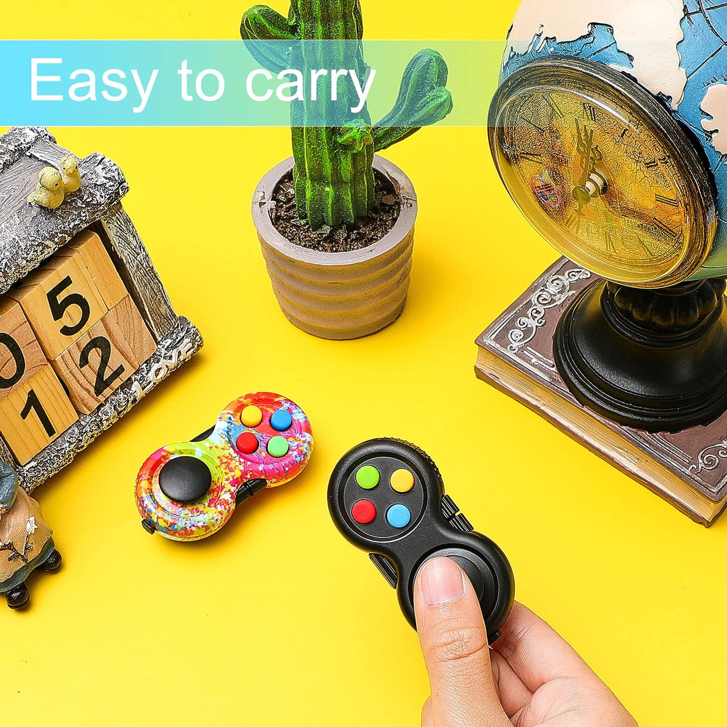 Skylety 2 Pcs Fidget Toys for Adults – Controller Pad for Stress Relief & Focus