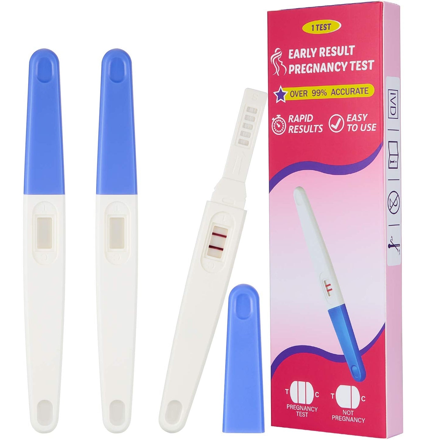 Skylety 3 Pack Fake Pregnancy Test Prank Kit – Realistic Positive Result Sticks for Gags (Blue)
