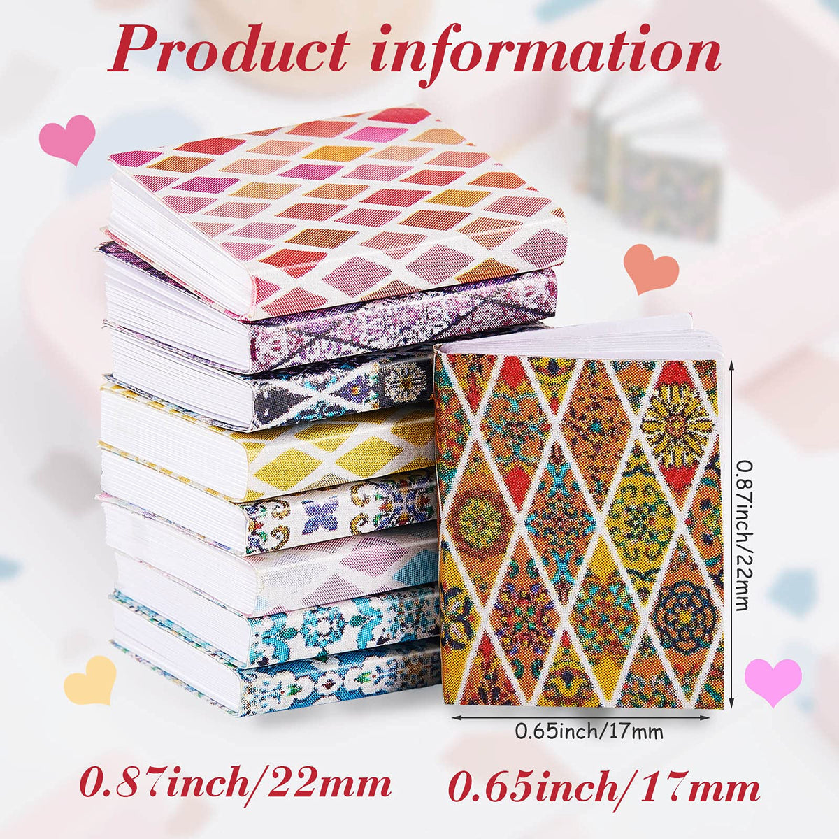 Skylety 24-Piece 1:12 Scale Miniature Books for Dollhouses | Colorful Small Books Accessories