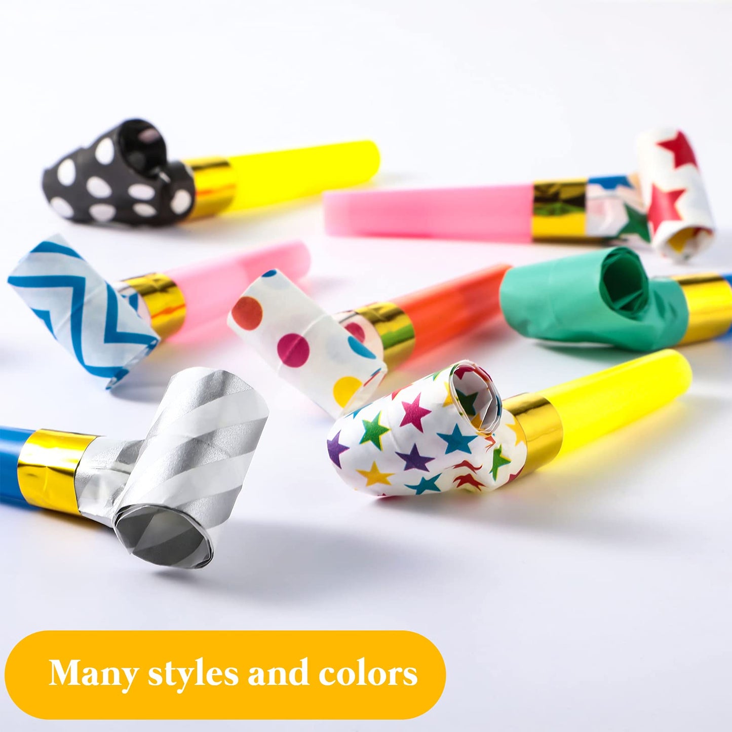 Skylety 20 Pcs New Years Party Blowers – Colorful Noisemakers