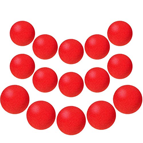 Skylety 20 Pcs Red Sponge Balls – Soft Magic Balls for Close-Up Tricks (1.4 & 1.8 in)