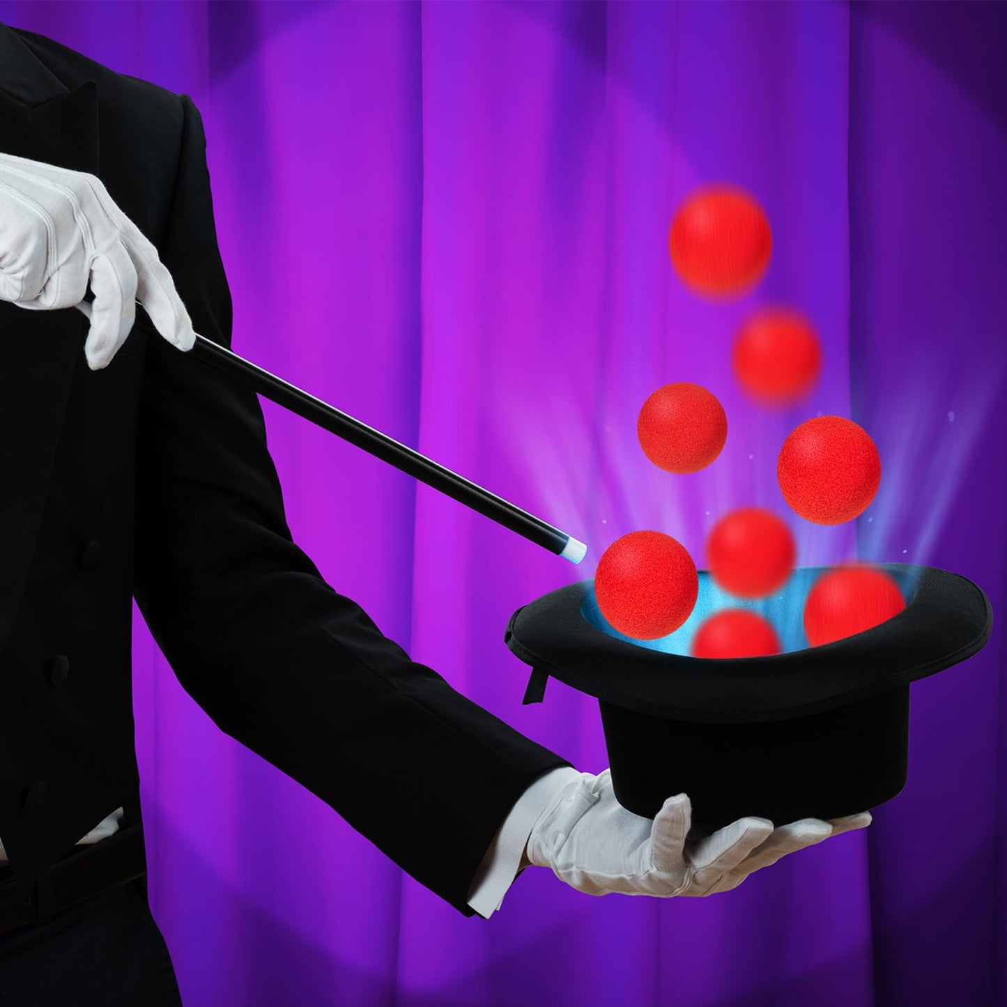 Skylety 20 Pcs Red Sponge Balls – Soft Magic Balls for Close-Up Tricks (1.4 & 1.8 in)