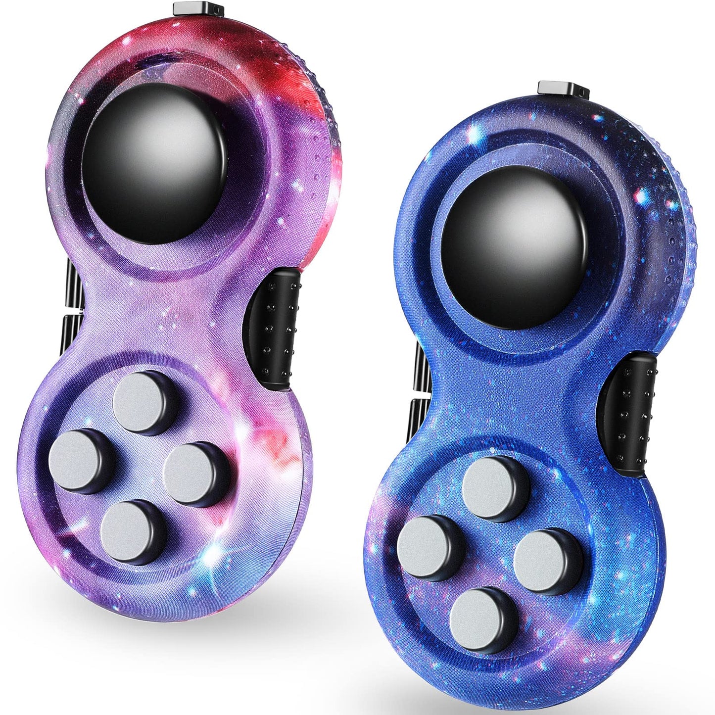 Skylety 2 Pcs Fidget Toys – Starry Purple & Starry Blue Controller Pad for Focus and Relaxation
