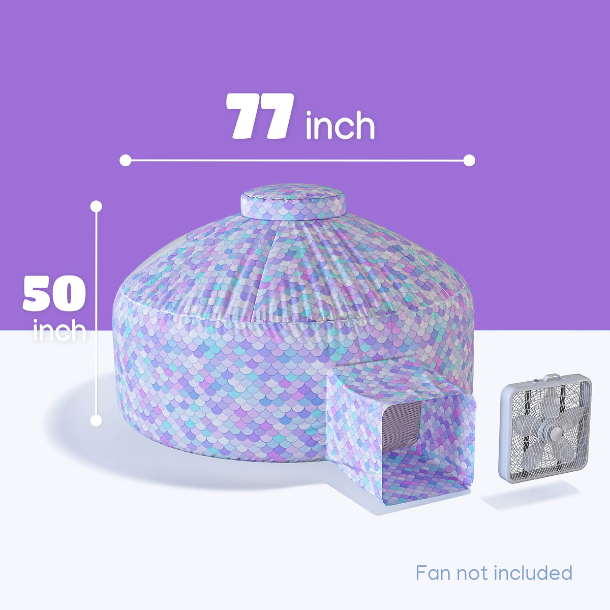 Skywin Dream Castle Den – 77x50 in Indoor Air Tent for Kids, 30-Second Setup (Fan Not Included)