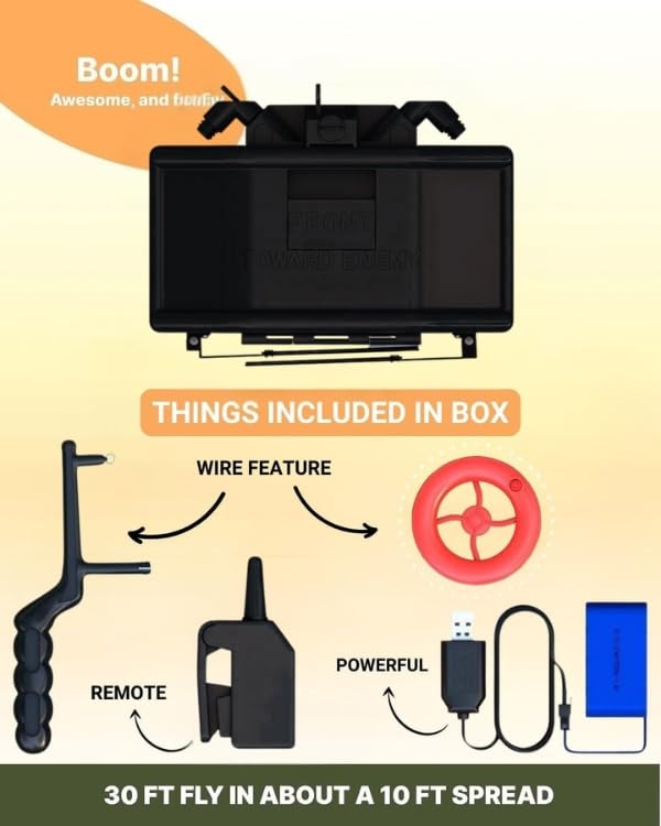 Skywin Toy Action Set with Remote Control – Foam Blaster Compatible (Black)