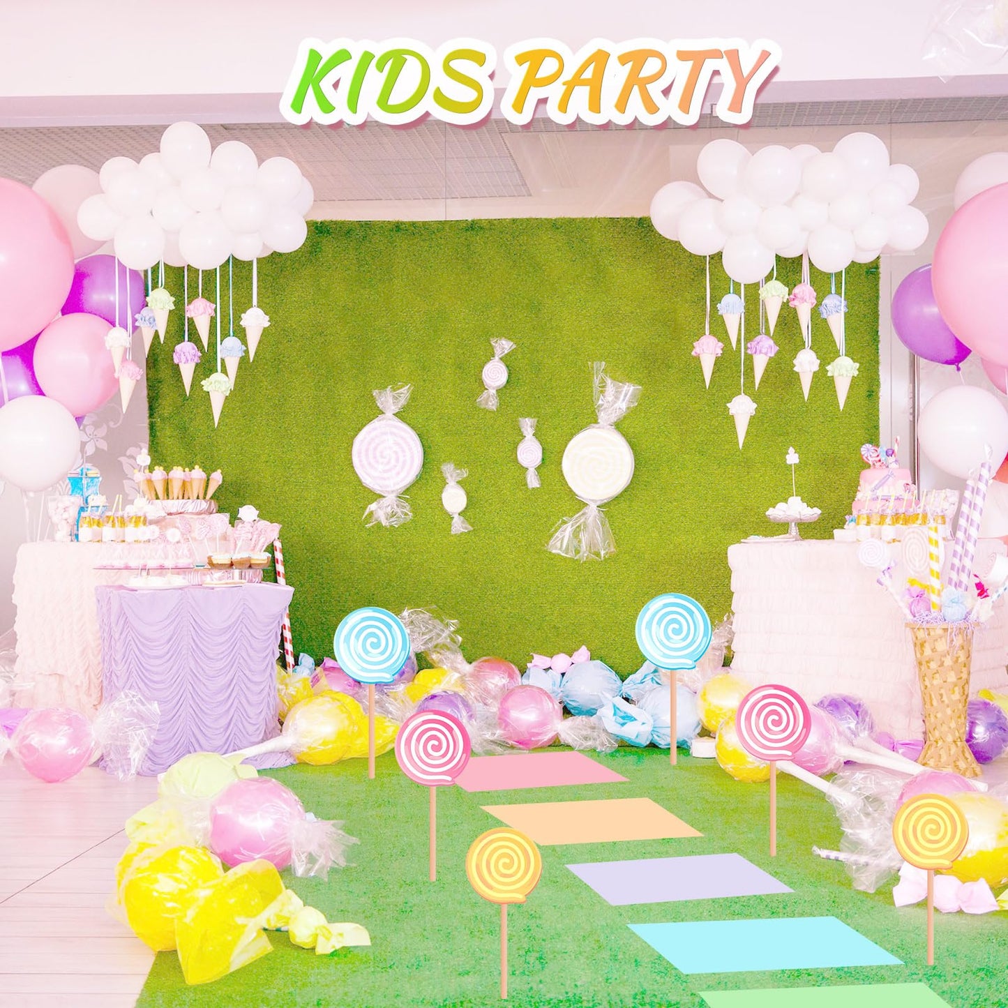 Skyygemm 30 Pcs Pastel Floor Stickers – 16x10 Inch PVC Pathway & Party Decals
